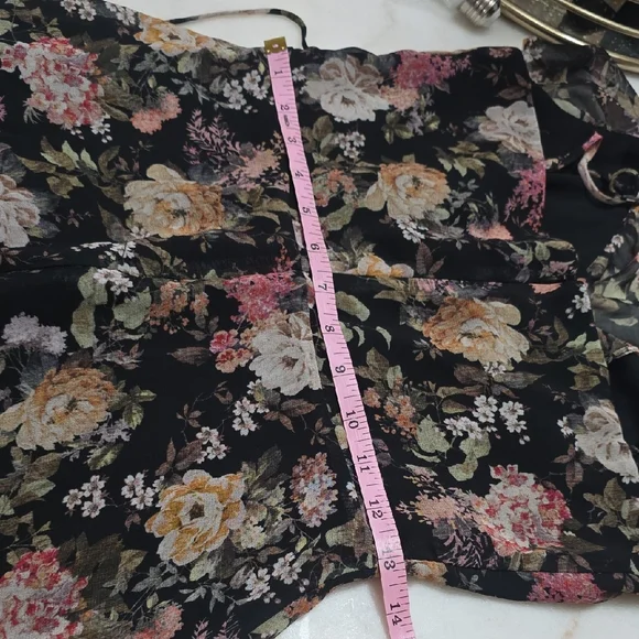 Bailey 44 Black Floral Ruffle Slip Mini Dress - Picture 6 of 6